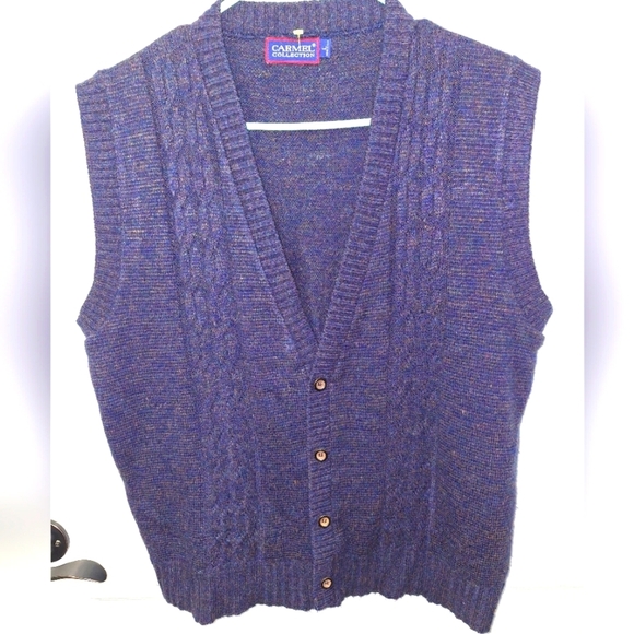 A Carmel Collection acrylic sweater vest in a size large. Confetti color. - Picture 1 of 4